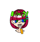 不思議な女の子。（個別スタンプ：4）