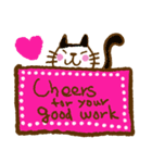 Cute and fun cat signs（個別スタンプ：34）