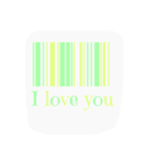 ⓒⓤⓣⓔ♡バーコード（個別スタンプ：4）