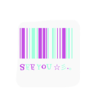 ⓒⓤⓣⓔ♡バーコード（個別スタンプ：5）