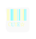 ⓒⓤⓣⓔ♡バーコード（個別スタンプ：6）