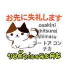 セクシーな猫日本語タイ語（個別スタンプ：35）