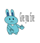 Blue Rabbit Family2（個別スタンプ：8）