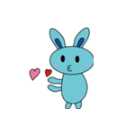 Blue Rabbit Family2（個別スタンプ：21）