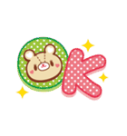 よく使う言葉 かわいいクマさんカップル（個別スタンプ：1）