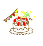 1才から40才までの方に送る誕生日ケーキ（個別スタンプ：34）