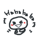 笑う雪だるま 英語バージョン（個別スタンプ：21）