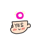 顔だけ顔子さん（個別スタンプ：9）