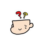 顔だけ顔子さん（個別スタンプ：14）
