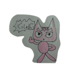 ピンクの猫さん（個別スタンプ：3）
