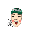 flat eyebrow family（個別スタンプ：5）