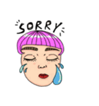 flat eyebrow family（個別スタンプ：17）