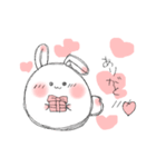 たまごうさぎのかわいいラブリースタンプ（個別スタンプ：5）