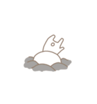 強く生きてる白うさぎ（個別スタンプ：19）