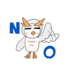 眉毛が可愛いフクロウ（個別スタンプ：2）