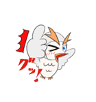 眉毛が可愛いフクロウ（個別スタンプ：10）