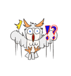 眉毛が可愛いフクロウ（個別スタンプ：13）
