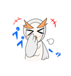 眉毛が可愛いフクロウ（個別スタンプ：28）