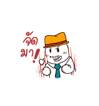 White man wearing a hat（個別スタンプ：15）