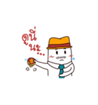 White man wearing a hat（個別スタンプ：16）