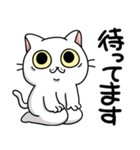 しろいにゃんこスタンプ（個別スタンプ：11）