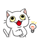 しろいにゃんこスタンプ（個別スタンプ：15）