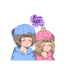 ブルーとピンクがスキな2人の女の子（個別スタンプ：38）
