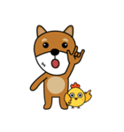 Nobu and Co (Shiba Inu and Chick)（個別スタンプ：2）