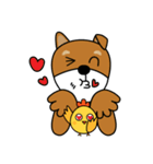 Nobu and Co (Shiba Inu and Chick)（個別スタンプ：8）