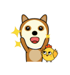 Nobu and Co (Shiba Inu and Chick)（個別スタンプ：9）
