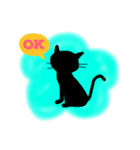 ねこのシルエット（個別スタンプ：6）