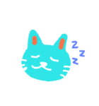 カラフル にゃんこ（個別スタンプ：4）