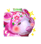 木彫りの恋熊（こいくま）ちゃん（個別スタンプ：3）