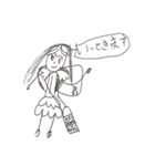 可愛い女の子と動物さん（個別スタンプ：1）