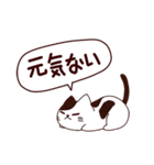 ネガティブな猫 日本語（個別スタンプ：1）