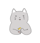 The cat is expressionless（個別スタンプ：11）