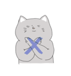 The cat is expressionless（個別スタンプ：16）