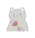 The cat is expressionless（個別スタンプ：34）