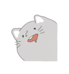 The cat is expressionless（個別スタンプ：40）