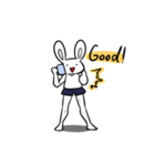 アクティブ系うさぎ（個別スタンプ：21）