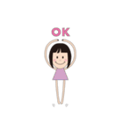 オカッパお嬢さん（個別スタンプ：1）