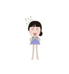 オカッパお嬢さん（個別スタンプ：3）
