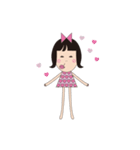 オカッパお嬢さん（個別スタンプ：4）