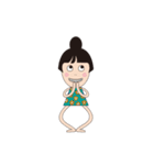オカッパお嬢さん（個別スタンプ：5）