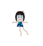オカッパお嬢さん（個別スタンプ：6）