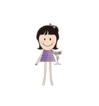 オカッパお嬢さん（個別スタンプ：12）