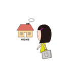オカッパお嬢さん（個別スタンプ：13）