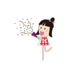 オカッパお嬢さん（個別スタンプ：16）