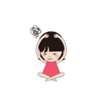 オカッパお嬢さん（個別スタンプ：17）