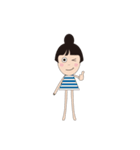 オカッパお嬢さん（個別スタンプ：18）